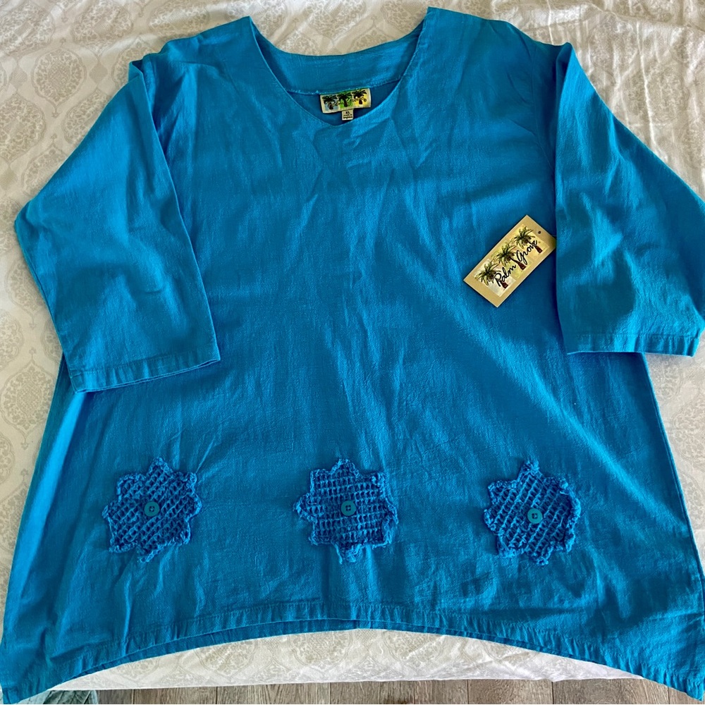 Palm Grove Womens Hippie Style Shirt